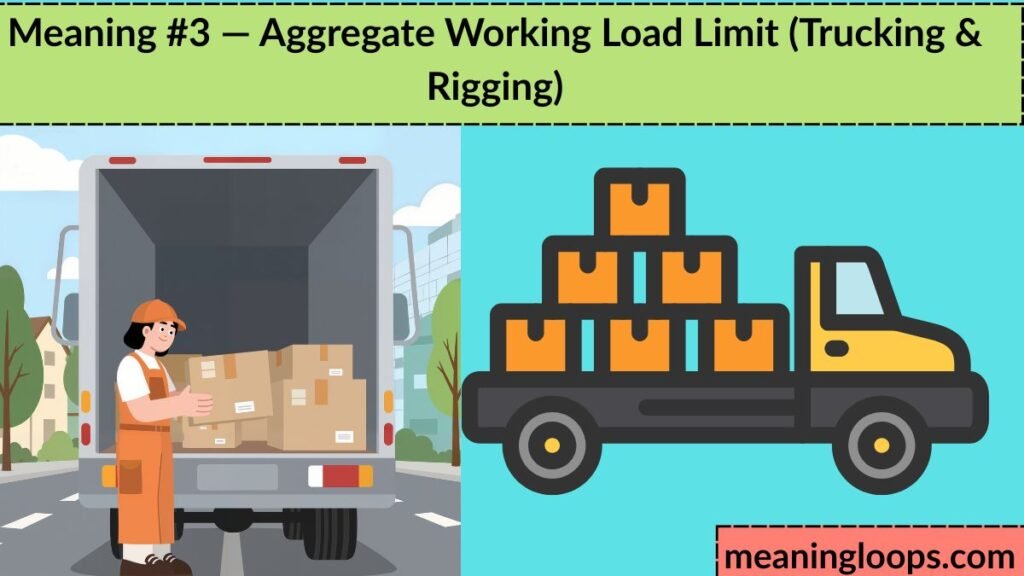 Meaning #3 — Aggregate Working Load Limit (Trucking & Rigging)