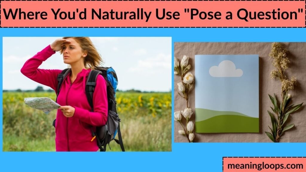 Where You'd Naturally Use "Pose a Question"