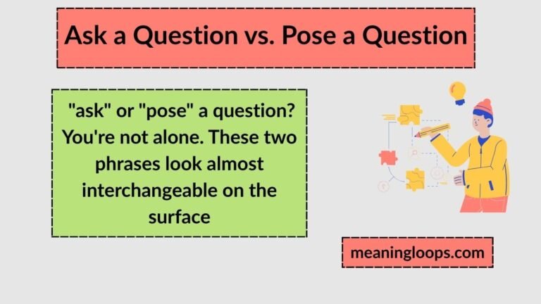 Ask a Question vs. Pose a Question