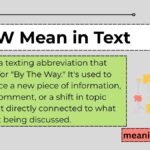 BTW Mean in Text