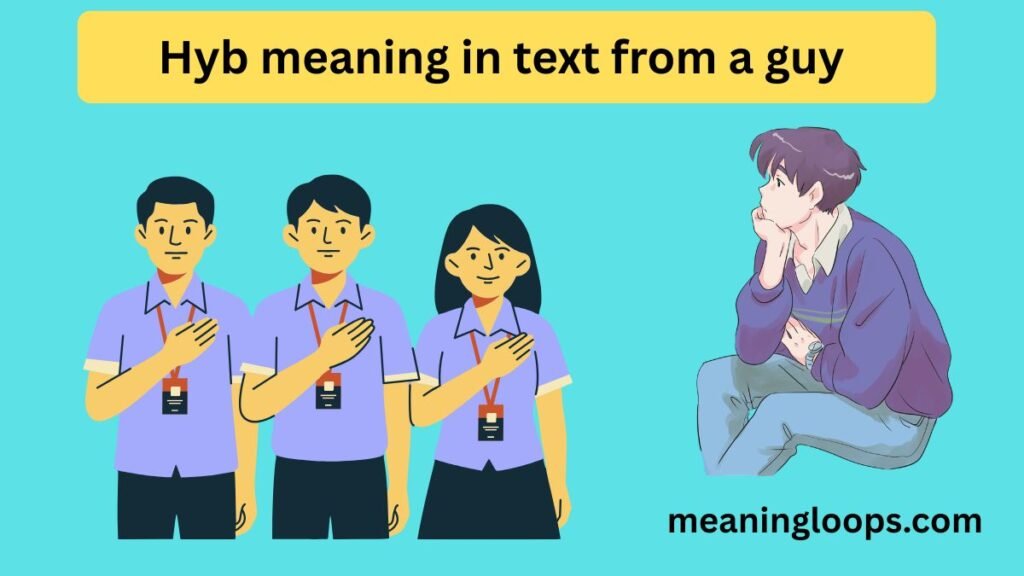 Hyb meaning in text from a guy