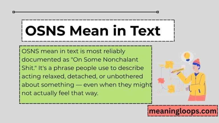 OSNS Mean in Text