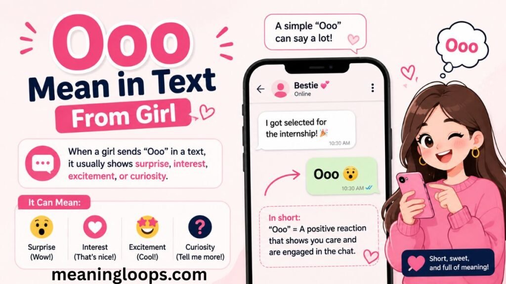 Ooo mean in text from girl