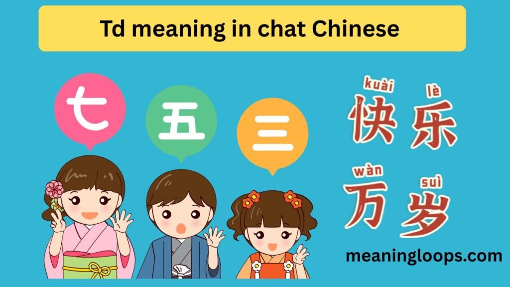 Td meaning in chat Chinese