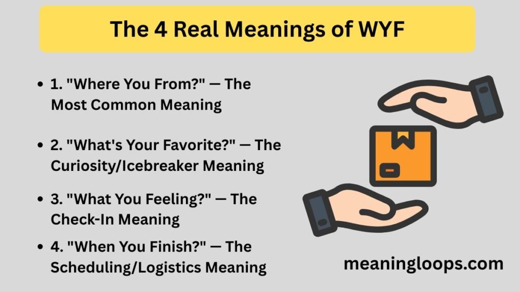 The 4 Real Meanings of WYF