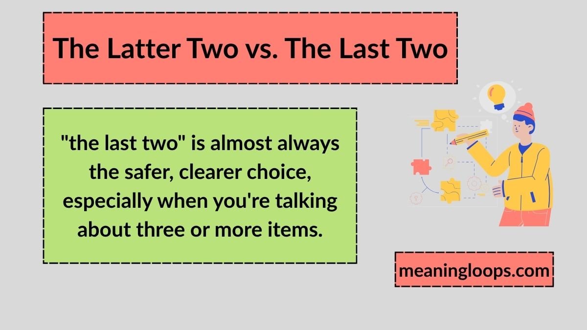 The Latter Two vs. The Last Two: Mastering Precision in English