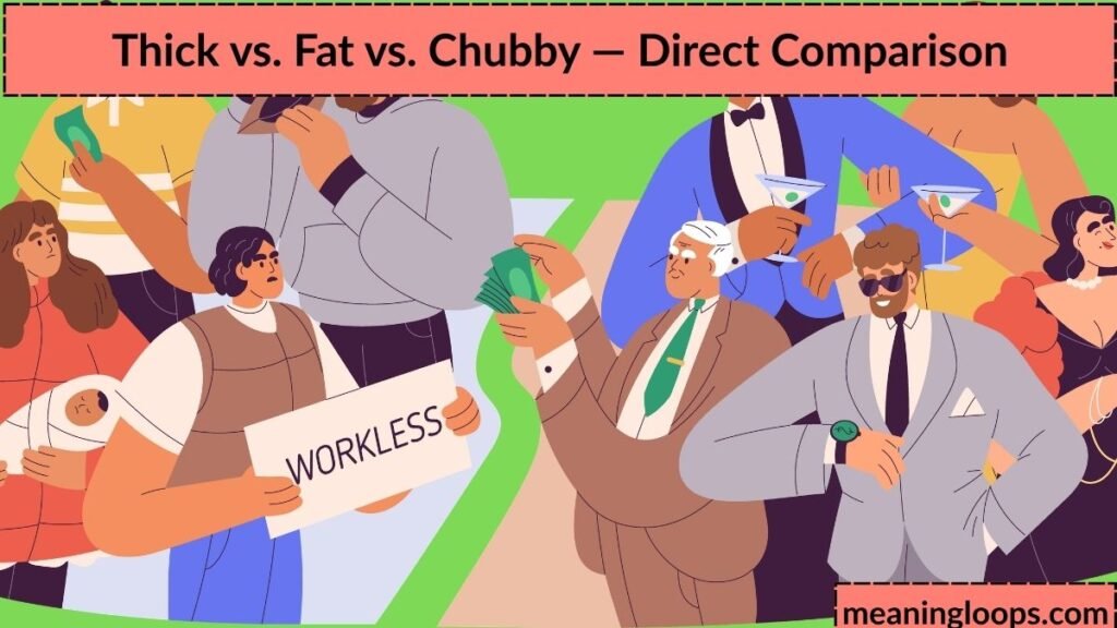 Thick vs. Fat vs. Chubby — Direct Comparison