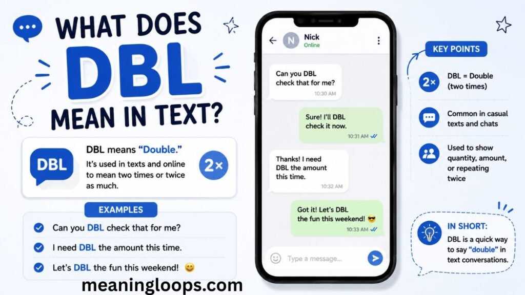 What Does DBL Mean in Text?