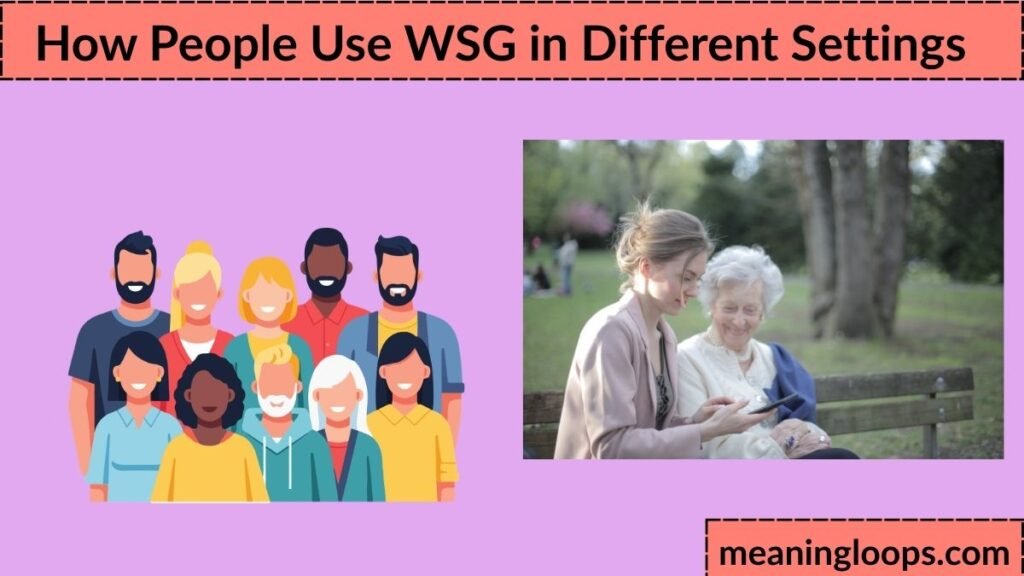 How People Use WSG in Different Settings