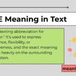 W/E Meaning in Text