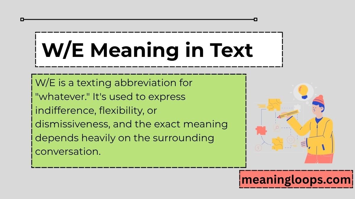 W/E Meaning in Text