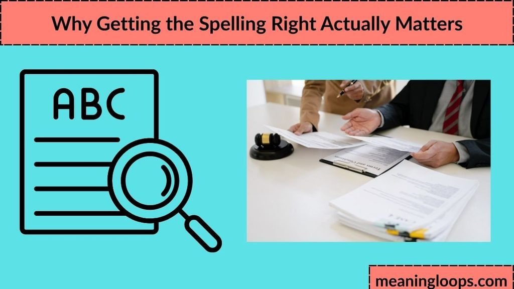 Why Getting the Spelling Right Actually Matters